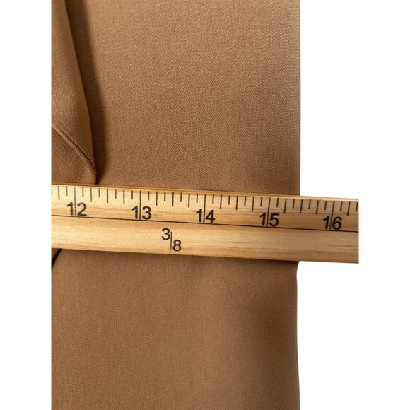 Glamorous Ladies Jacket Sm Camel Sleeveless Open Front Waterfall Draped Kimono - Picture 10 of 12